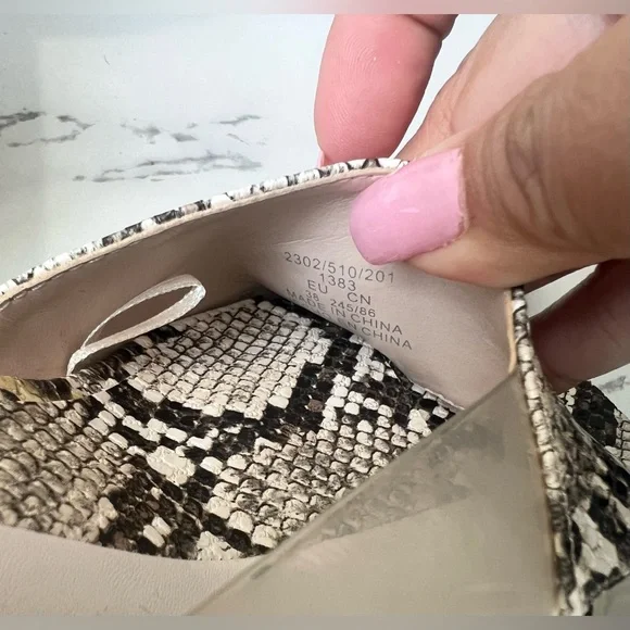 Zara Sandal- 1 1/2" Heels in Python color, Size 8. - Picture 5 of 16